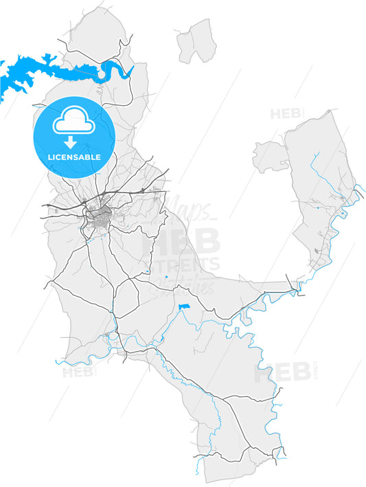 Úbeda, Jaén, Spain, high quality vector map