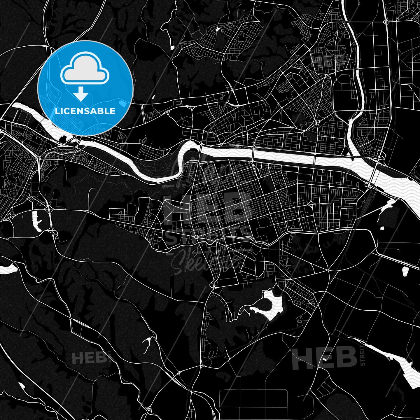 Ulsan, South Korea PDF map