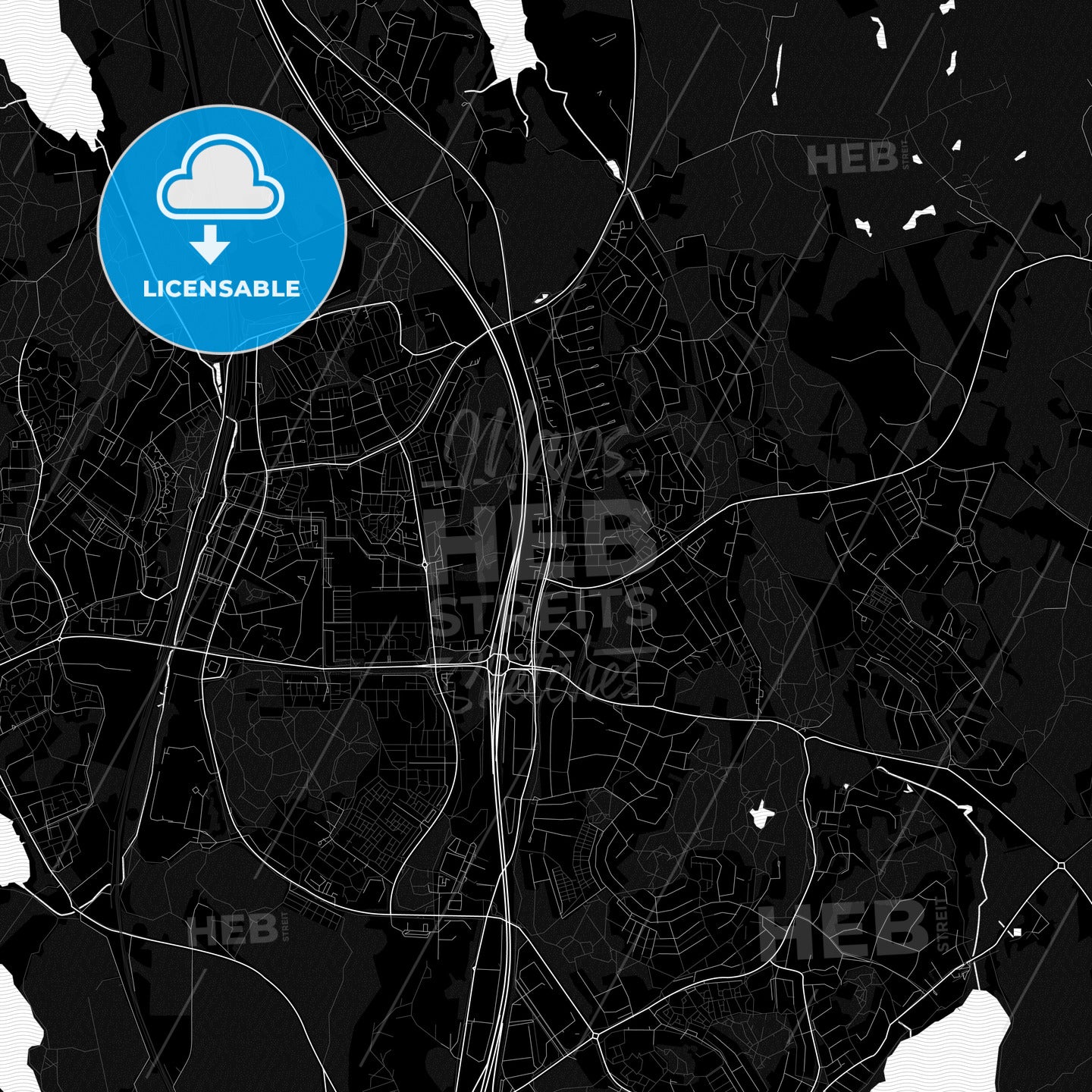 Upplands Väsby, Sweden PDF map