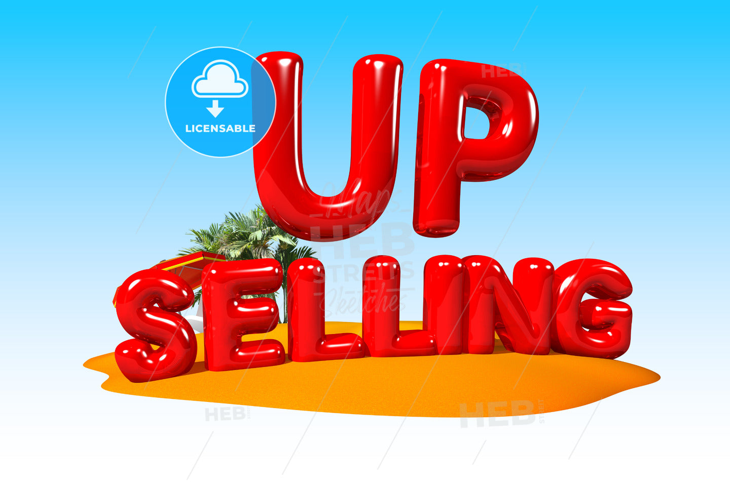 Upselling Buzzword on Island – instant download