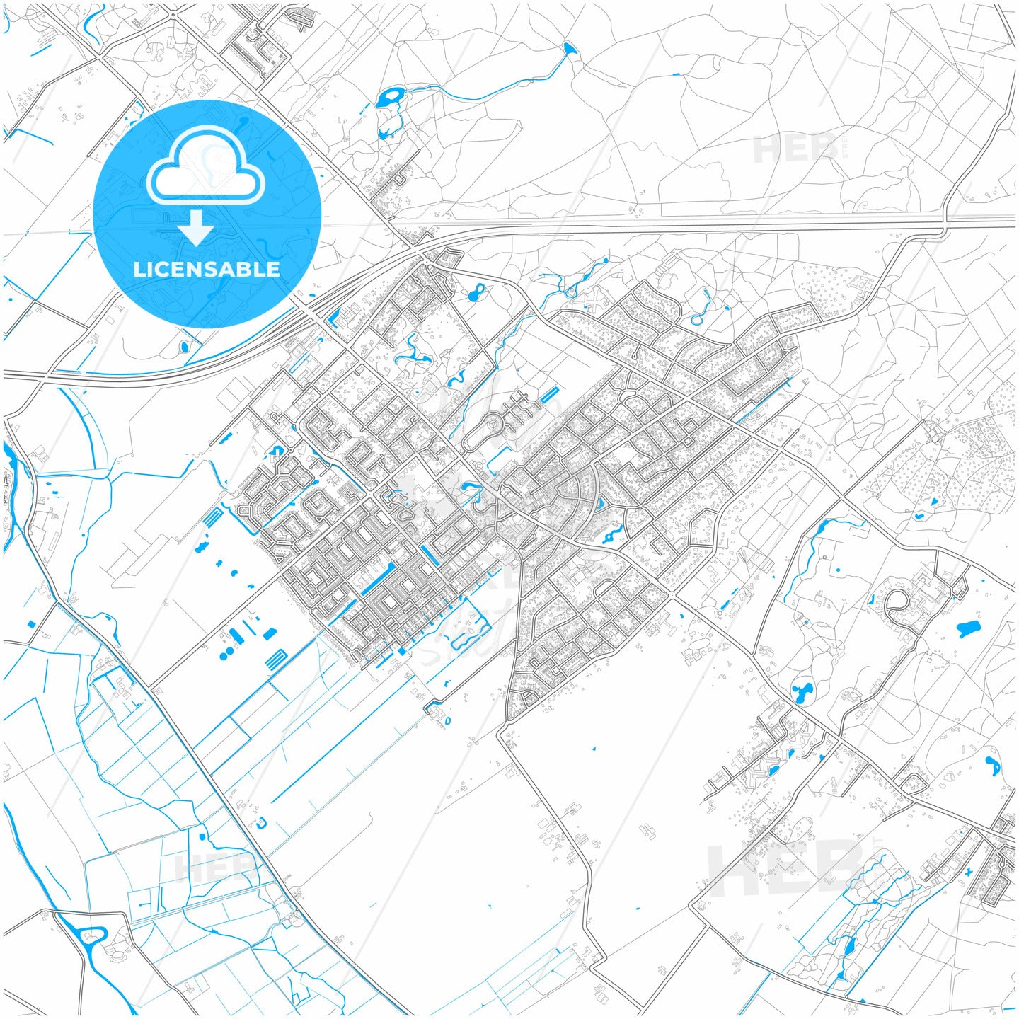 Utrechtse Heuvelrug, Utrecht, Netherlands, city map with high quality roads.