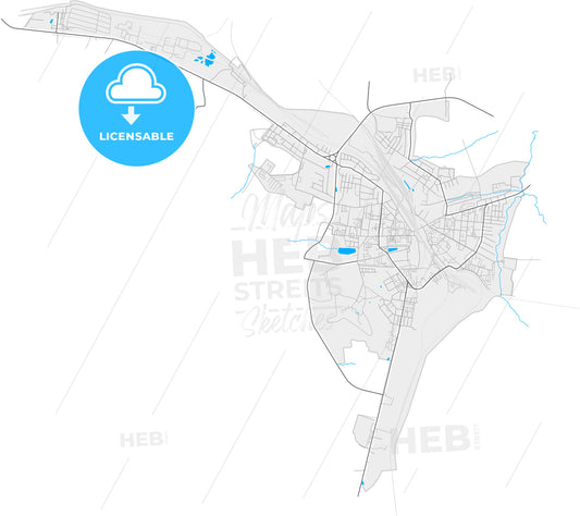 Uzlovaya, Tula Oblast, Russia, high quality vector map