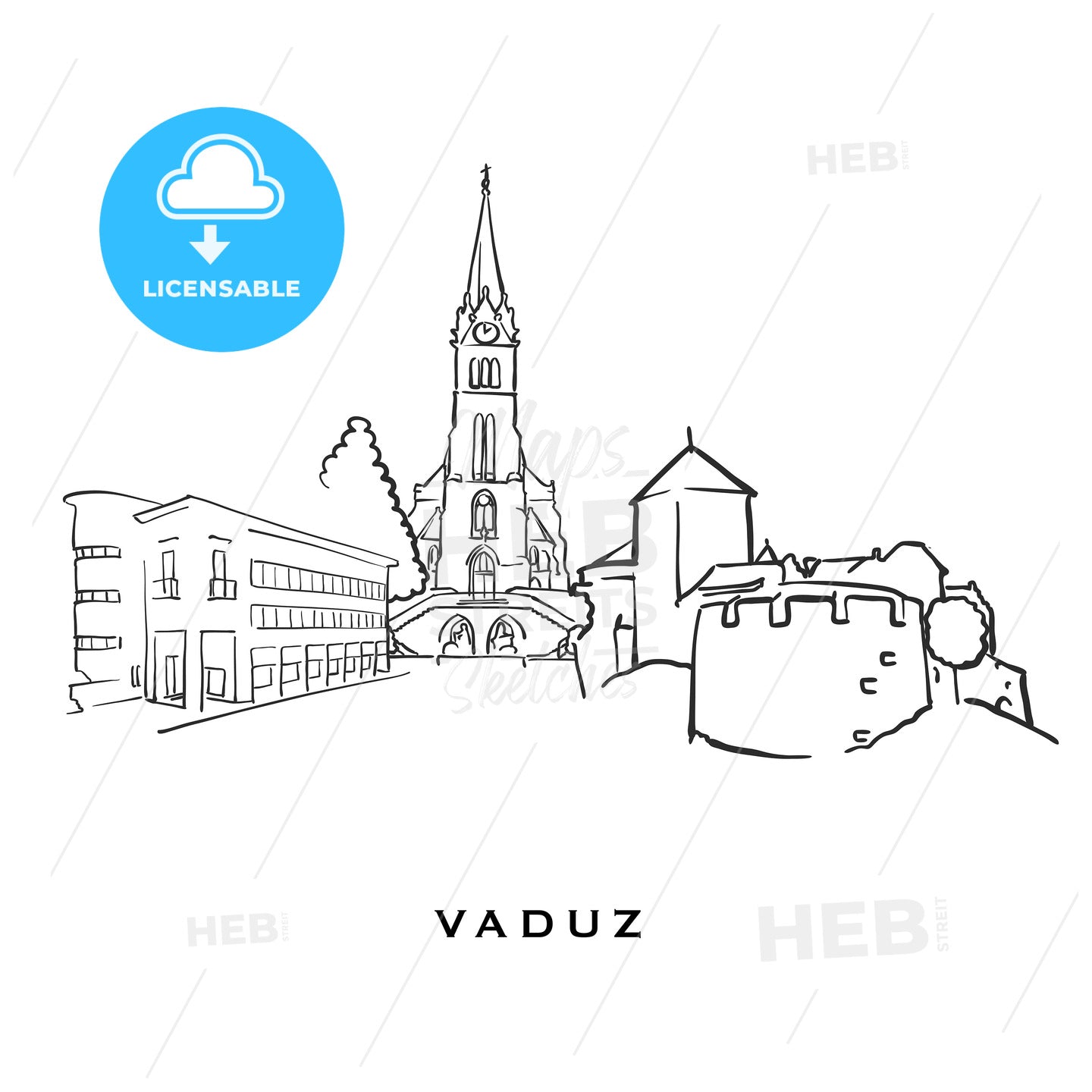 Vaduz Liechtenstein famous architecture – instant download
