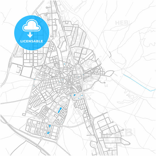 Valdemoro, Madrid, Spain, city map with high quality roads.