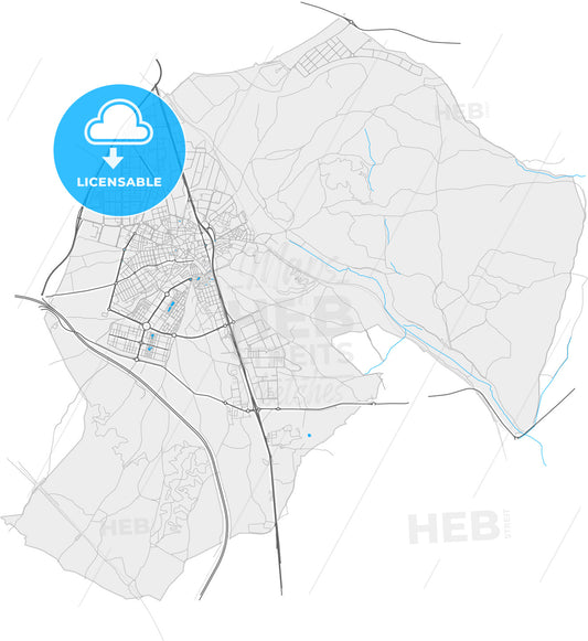 Valdemoro, Madrid, Spain, high quality vector map