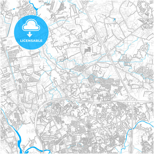 Valenzuela, Philippines, city map with high quality roads.