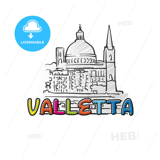 Valetta beautiful sketched icon – instant download
