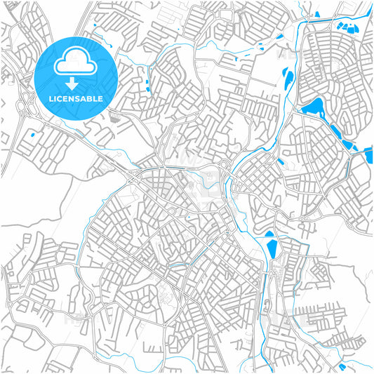 Valinhos, Brazil, city map with high quality roads.