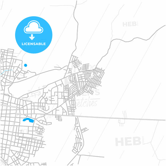 Valle de La Pascua, Venezuela, city map with high quality roads.