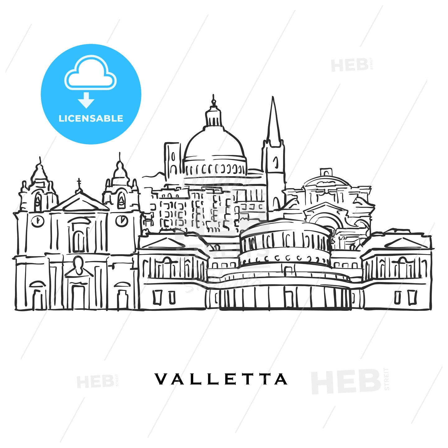 Valletta Malta famous architecture – instant download