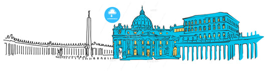 Vatican Colored Panorama – instant download