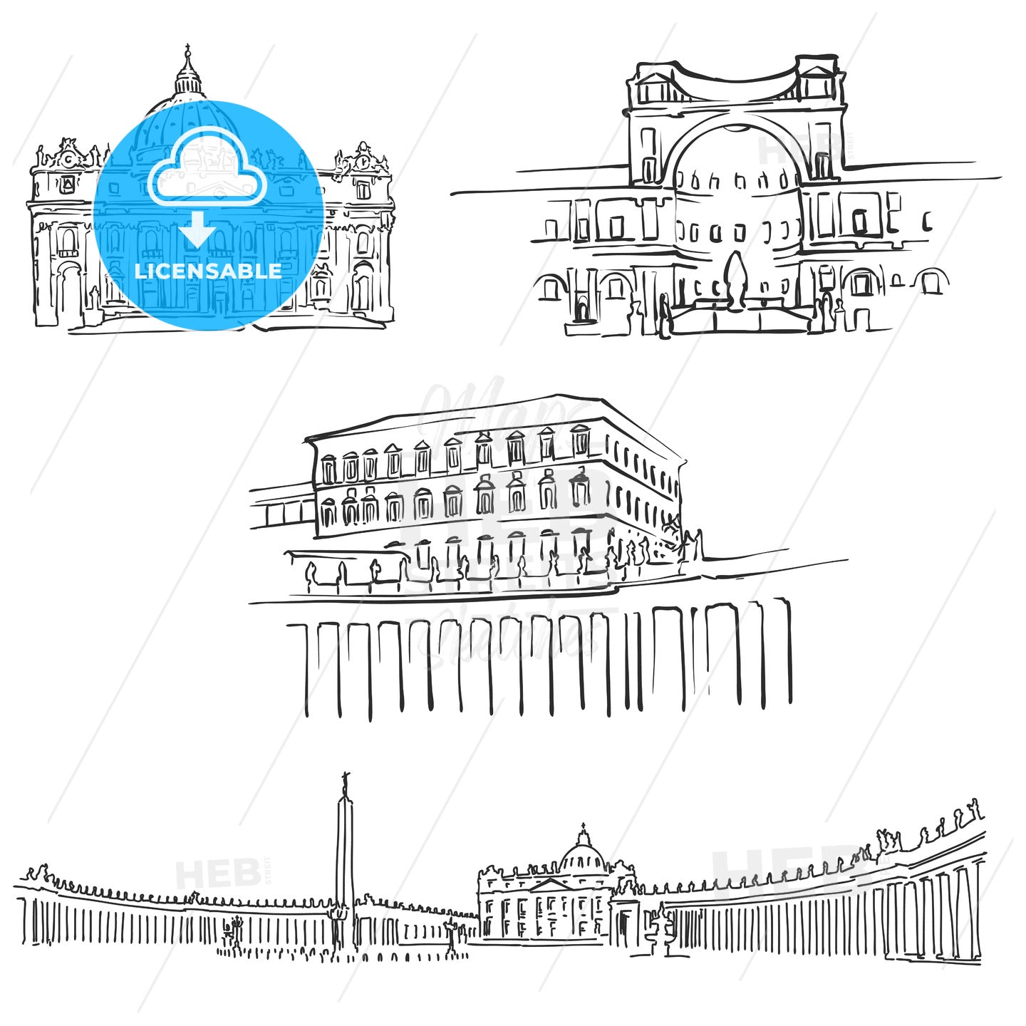 Vatican Famous Buildings – instant download
