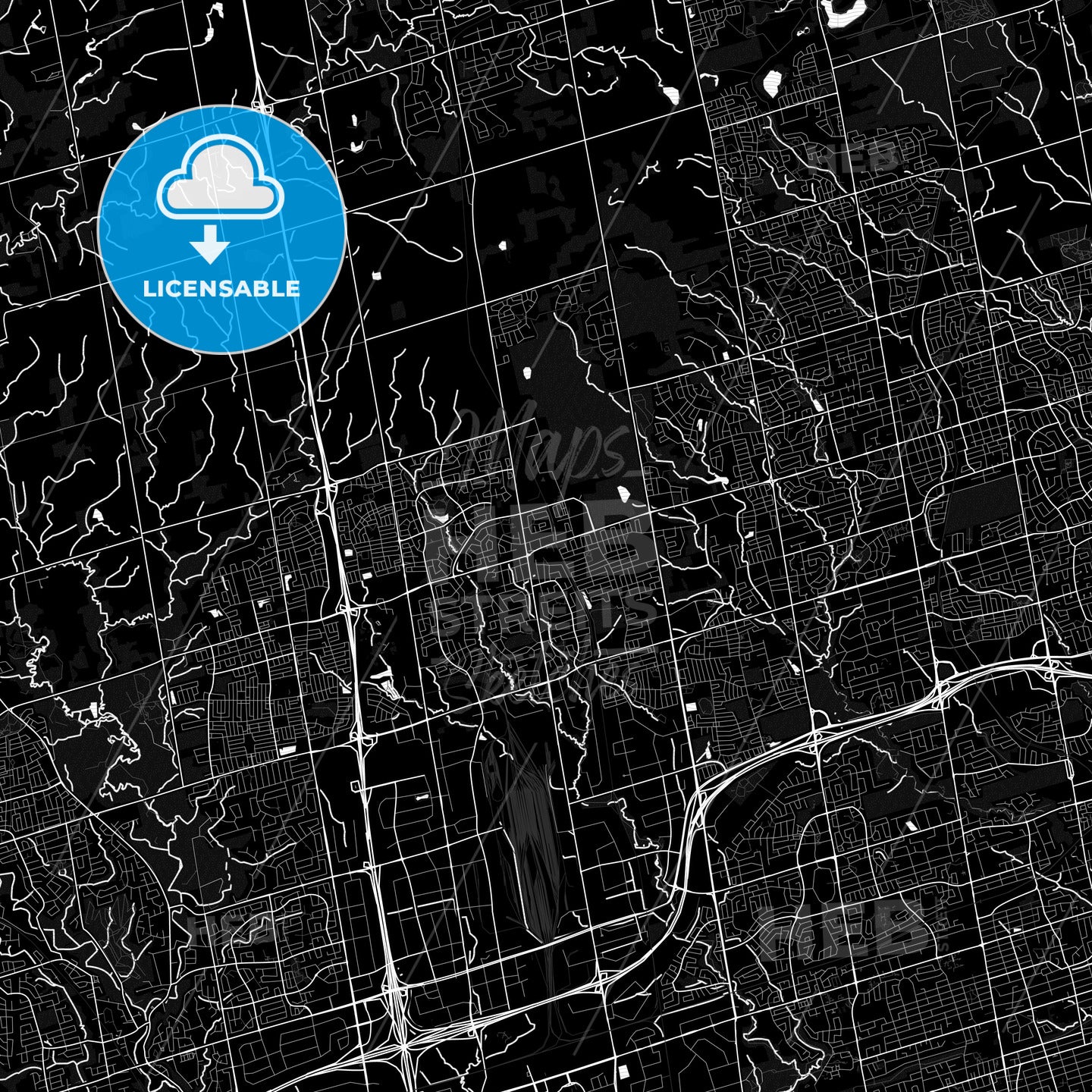 Vaughan, Canada PDF map