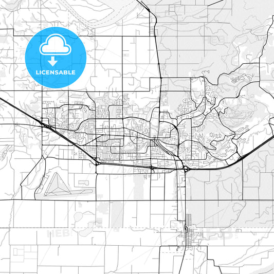 Vector PDF map of Abbotsford, Canada