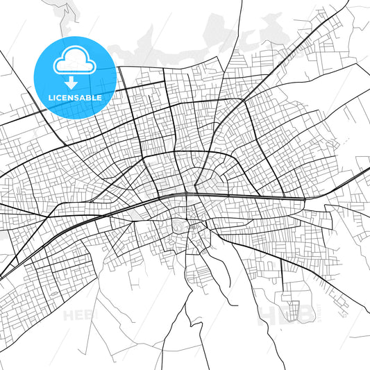 Vector PDF map of Adıyaman, Turkey