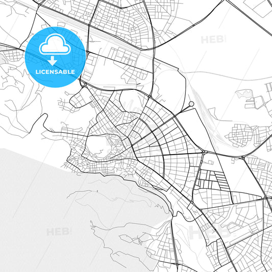 Vector PDF map of Afyon, Turkey