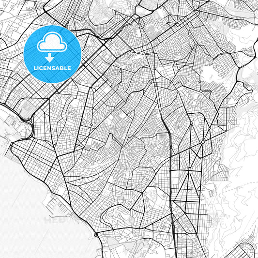 Vector PDF map of Agios Dimitrios, Greece