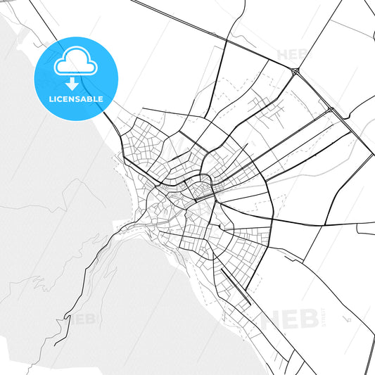 Vector PDF map of Akşehir, Turkey