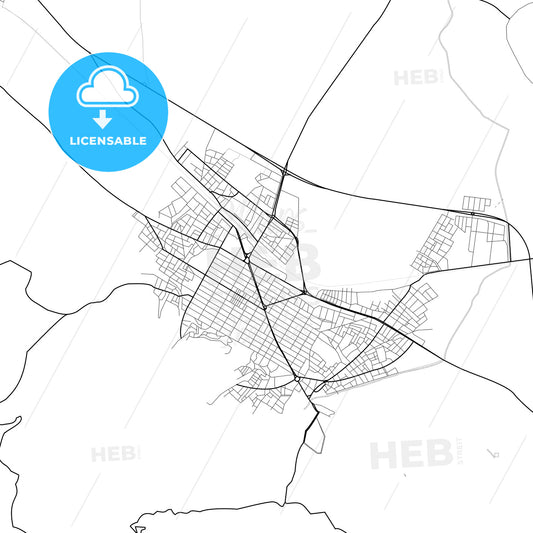 Vector PDF map of Alaşehir, Turkey