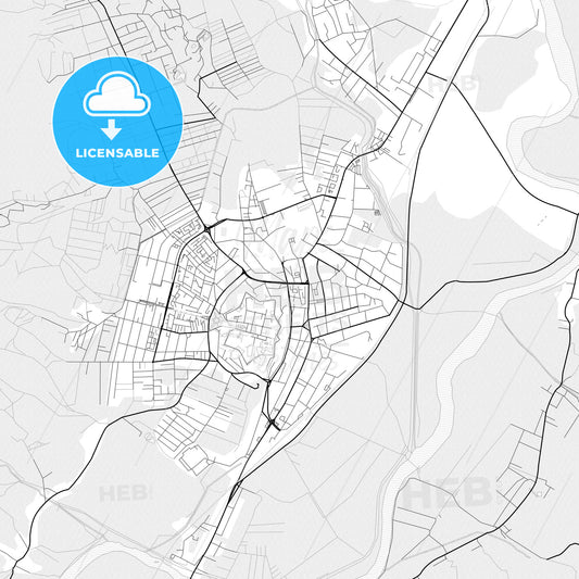 Vector PDF map of Alba Iulia, Romania