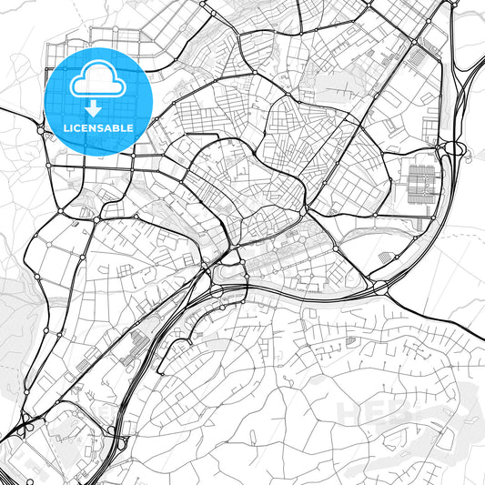 Vector PDF map of Alcobendas, Spain