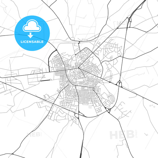 Vector PDF map of Altamura, Italy