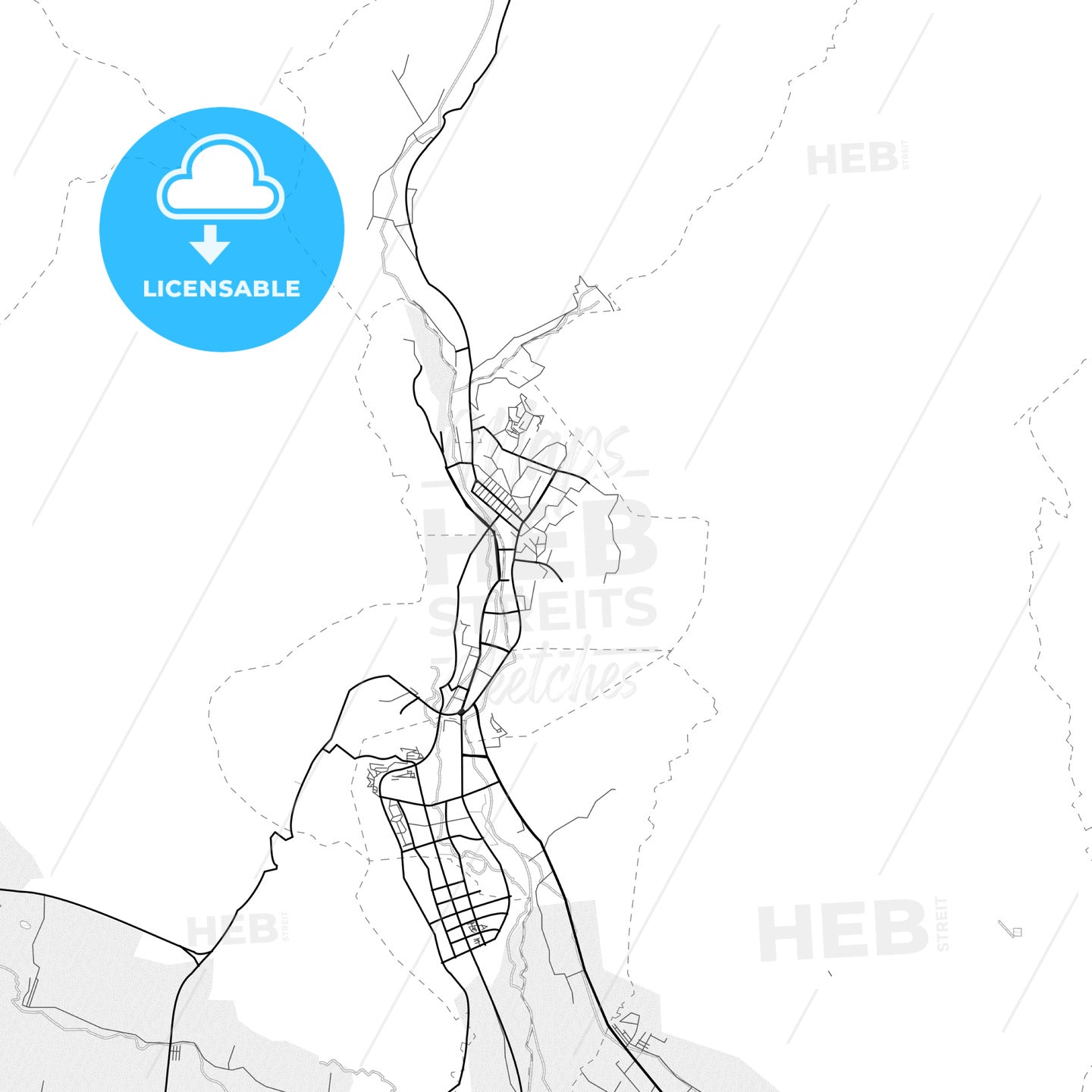 Vector PDF map of Altay, China