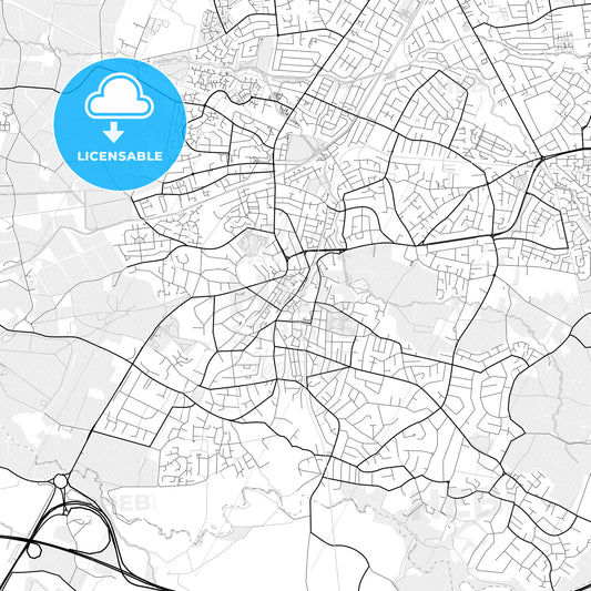 Vector PDF map of Altrincham, England