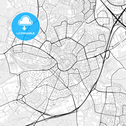 Vector PDF map of Amersfoort, Netherlands