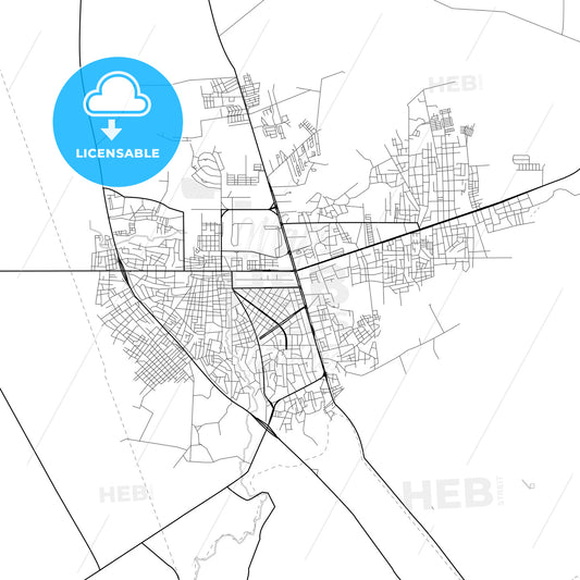 Vector PDF map of Anaco, Venezuela