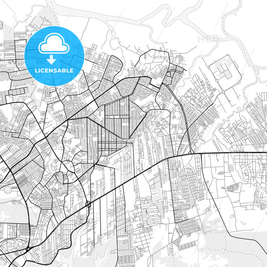 Vector PDF map of Ananindeua, Brazil