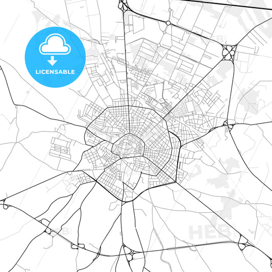 Vector PDF map of Andria, Italy