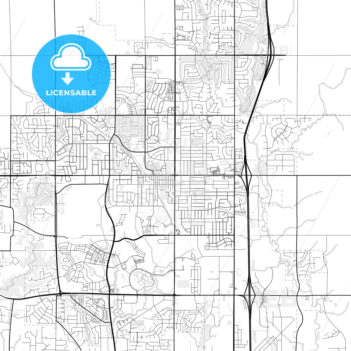 Vector PDF map of Ankeny, Iowa, United States