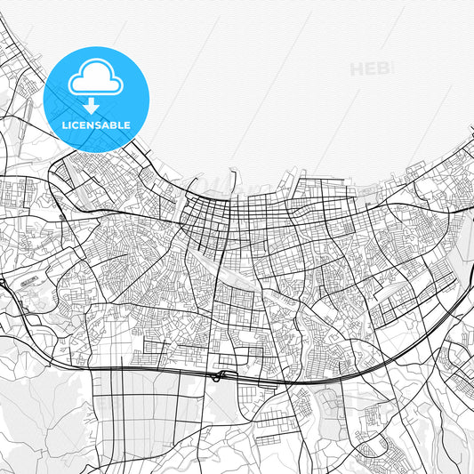 Vector PDF map of Aomori, Japan