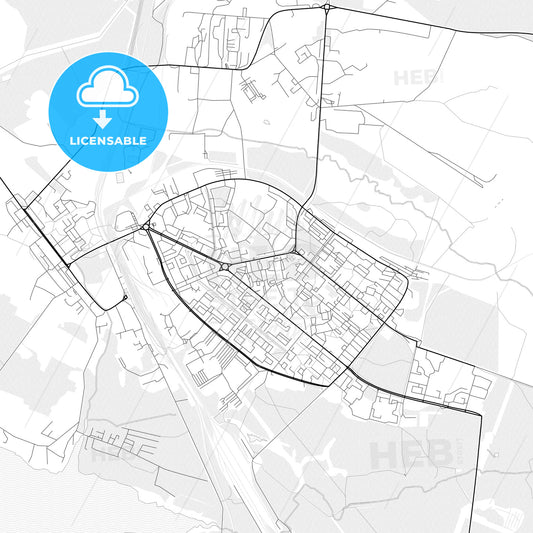 Vector PDF map of Apatity, Russia