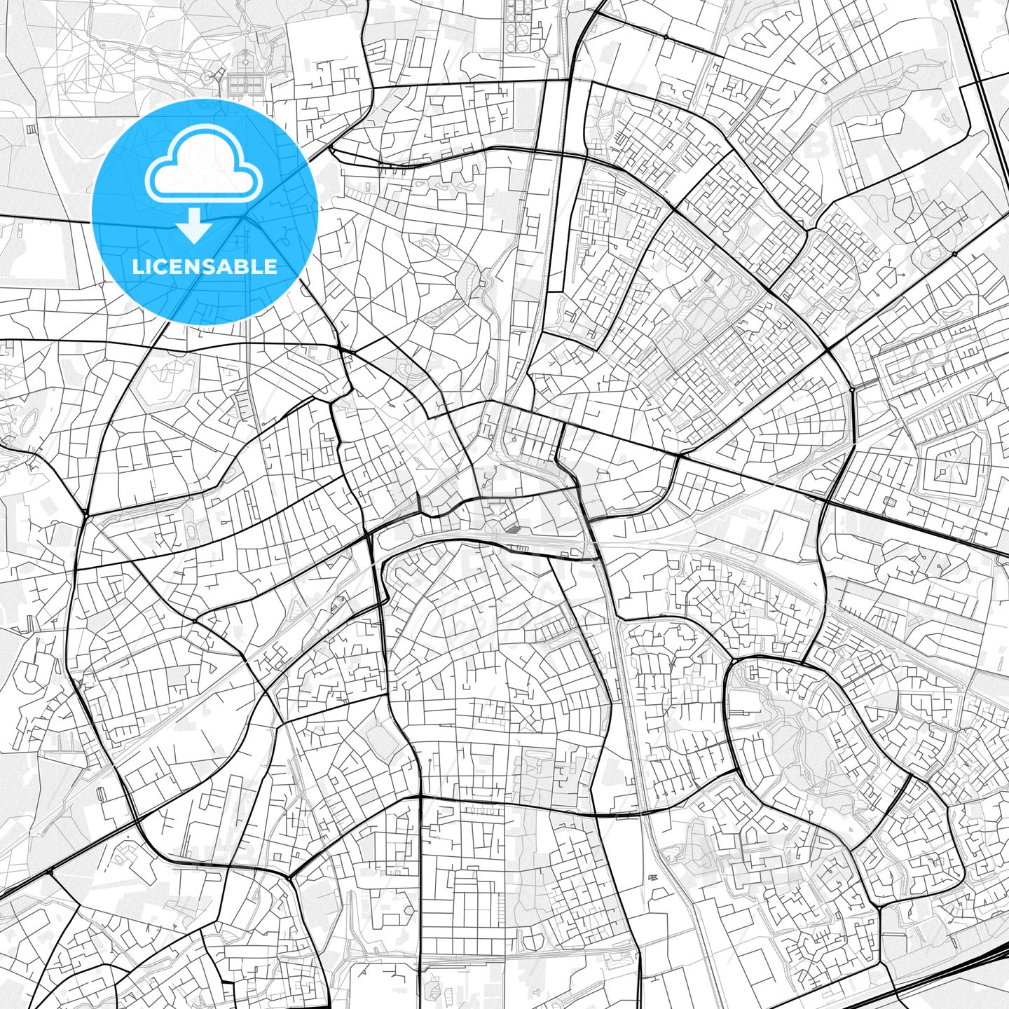 Vector PDF map of Apeldoorn, Netherlands - HEBSTREITS