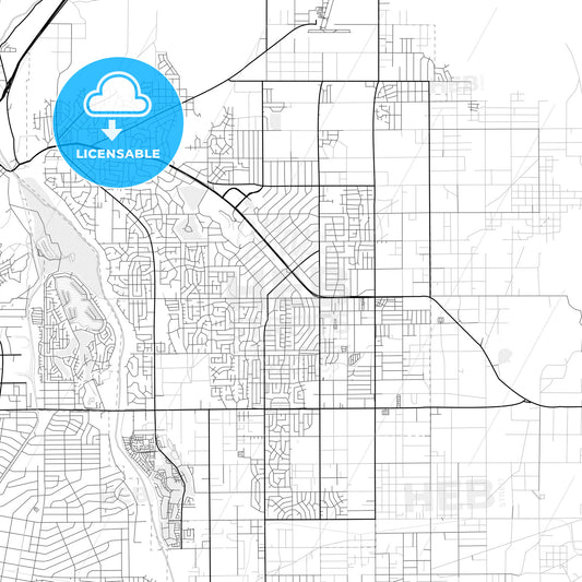 Vector PDF map of Apple Valley, California, United States