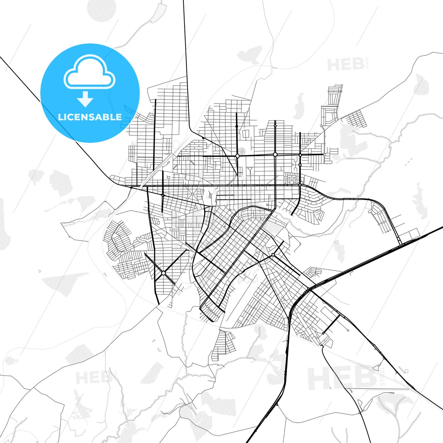 Vector PDF map of Araguari, Brazil