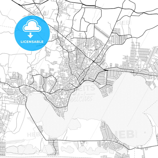 Vector PDF map of Araruama, Brazil