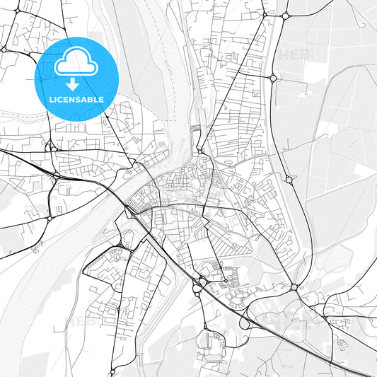 Vector PDF map of Arles, France