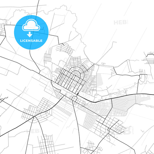 Vector PDF map of Armavir, Armenia