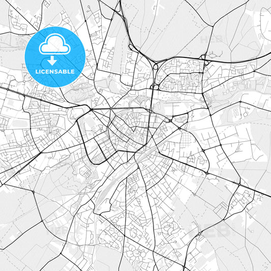 Vector PDF map of Arras, France