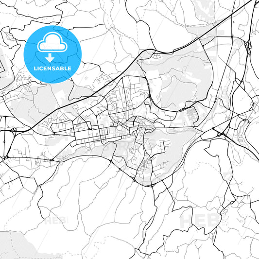 Vector PDF map of Avellino, Italy