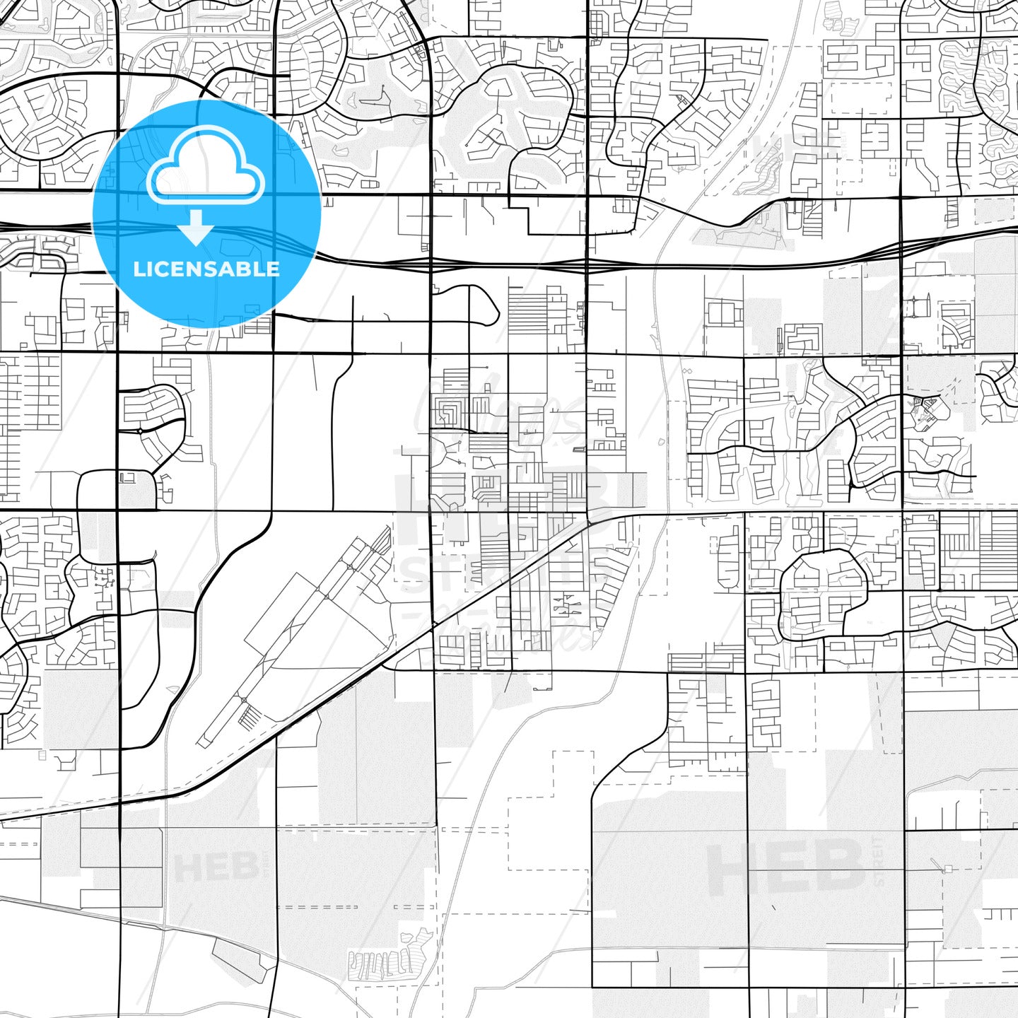 Vector PDF map of Avondale, Arizona, United States