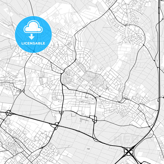 Vector PDF map of Bad Homburg vor der Hohe, Germany