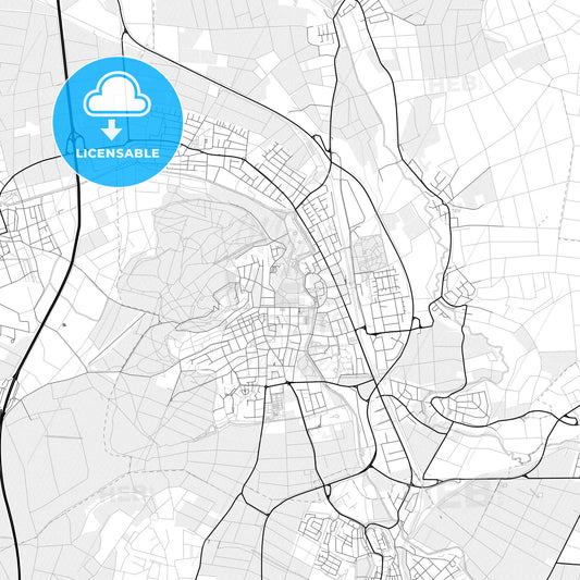 Vector PDF map of Bad Nauheim, Germany