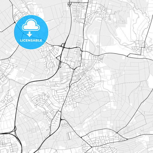 Vector PDF map of Bad Vilbel, Germany