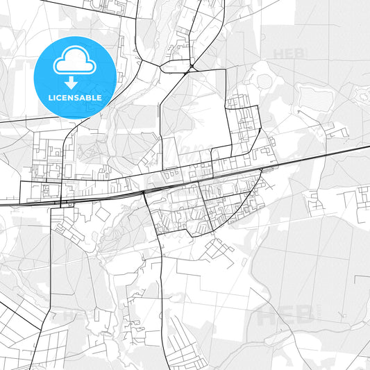 Vector PDF map of Balashikha, Russia