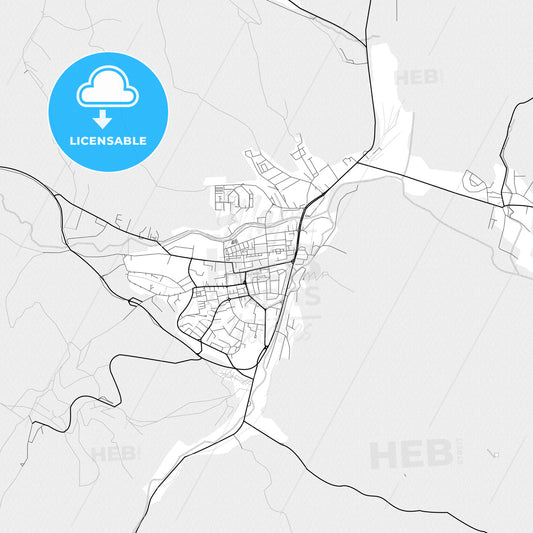 Vector PDF map of Bardejov, Slovakia