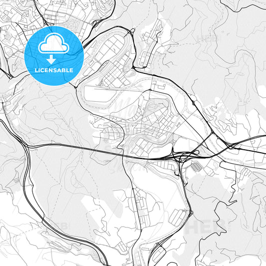 Vector PDF map of Basauri, Spain